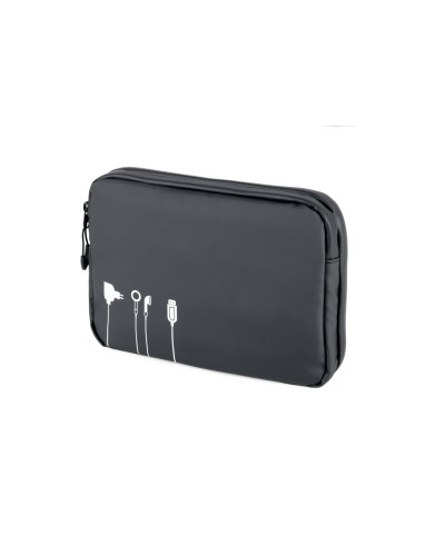 Cable organizer-TROIKA BLACK TECH POUCH 2