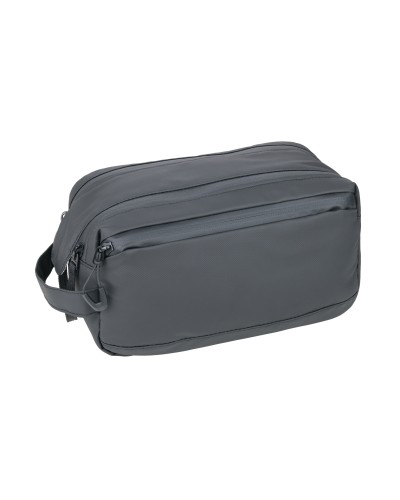 Toiletry bag-TROIKA BLACK WASHBAG 2